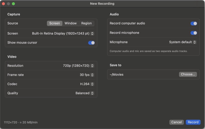 Recorder screenshot